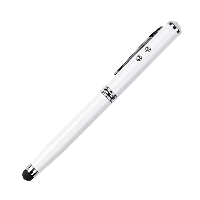 BL-072B Bolígrafo metálico Montevideo. BLANCO