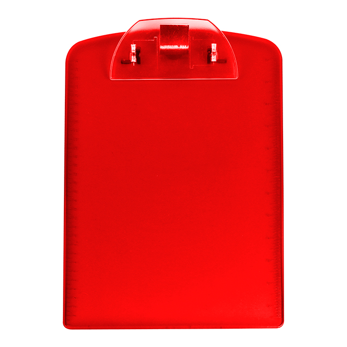 DK-037R Tabla de plástico con clip para documentos. ROJO
