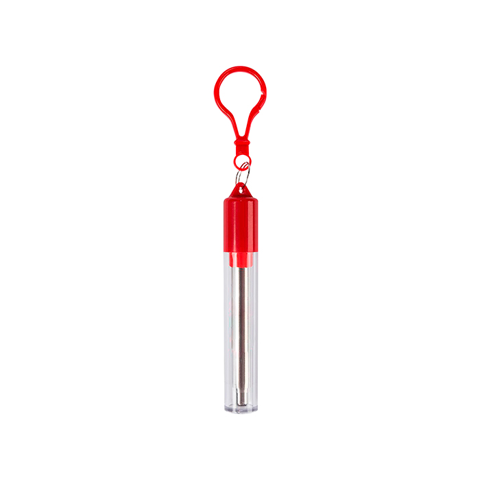 HM-037R Popote metálico. ROJO