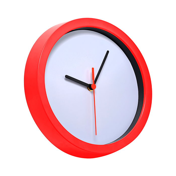 PD-002R Reloj de pared de plástico. ROJO