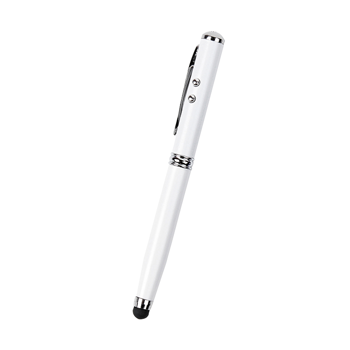 BL-072B Bolígrafo metálico Montevideo. BLANCO