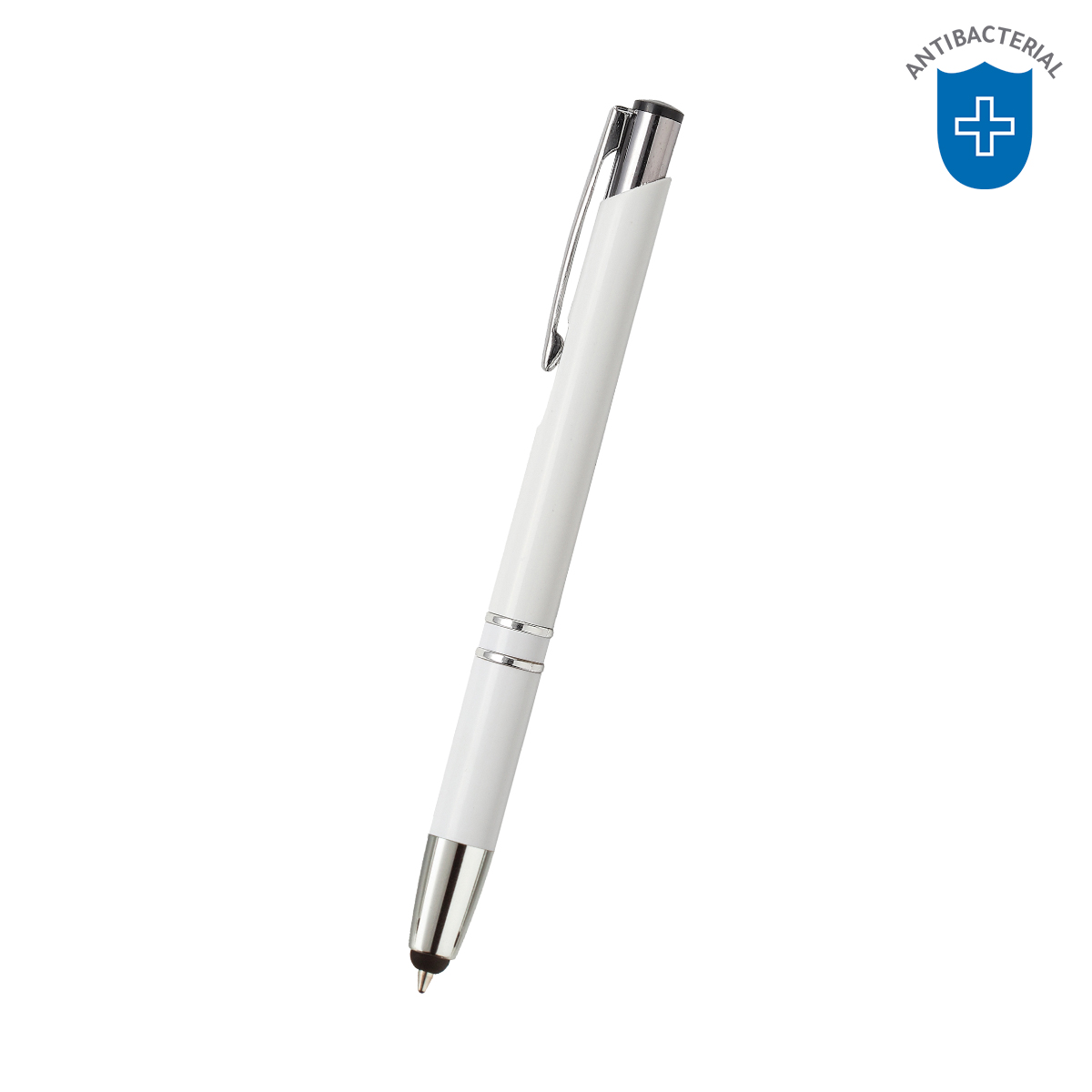 BL-149B Bolígrafo antibacterial. BLANCO