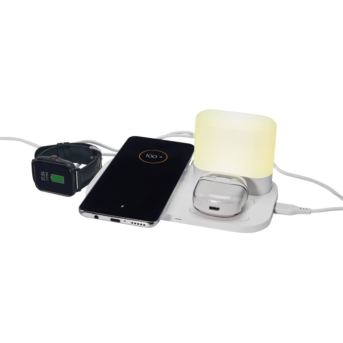 CRG 050 B CARGADOR CON LAMPARA LAMPPU blanco