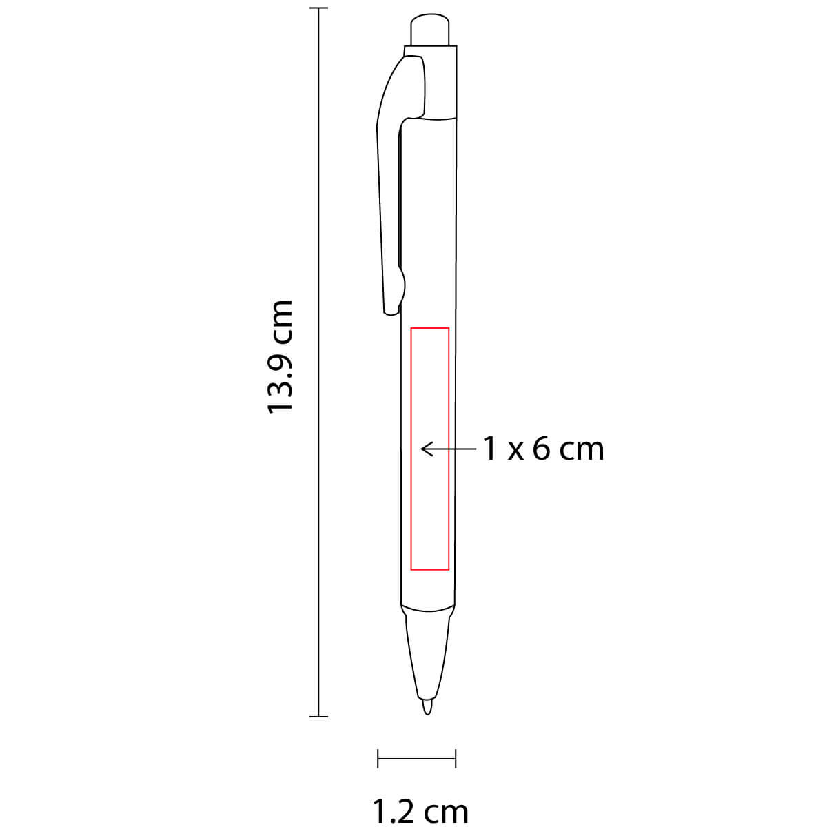 SH 1450 R BOLIGRAFO CHAD rojo